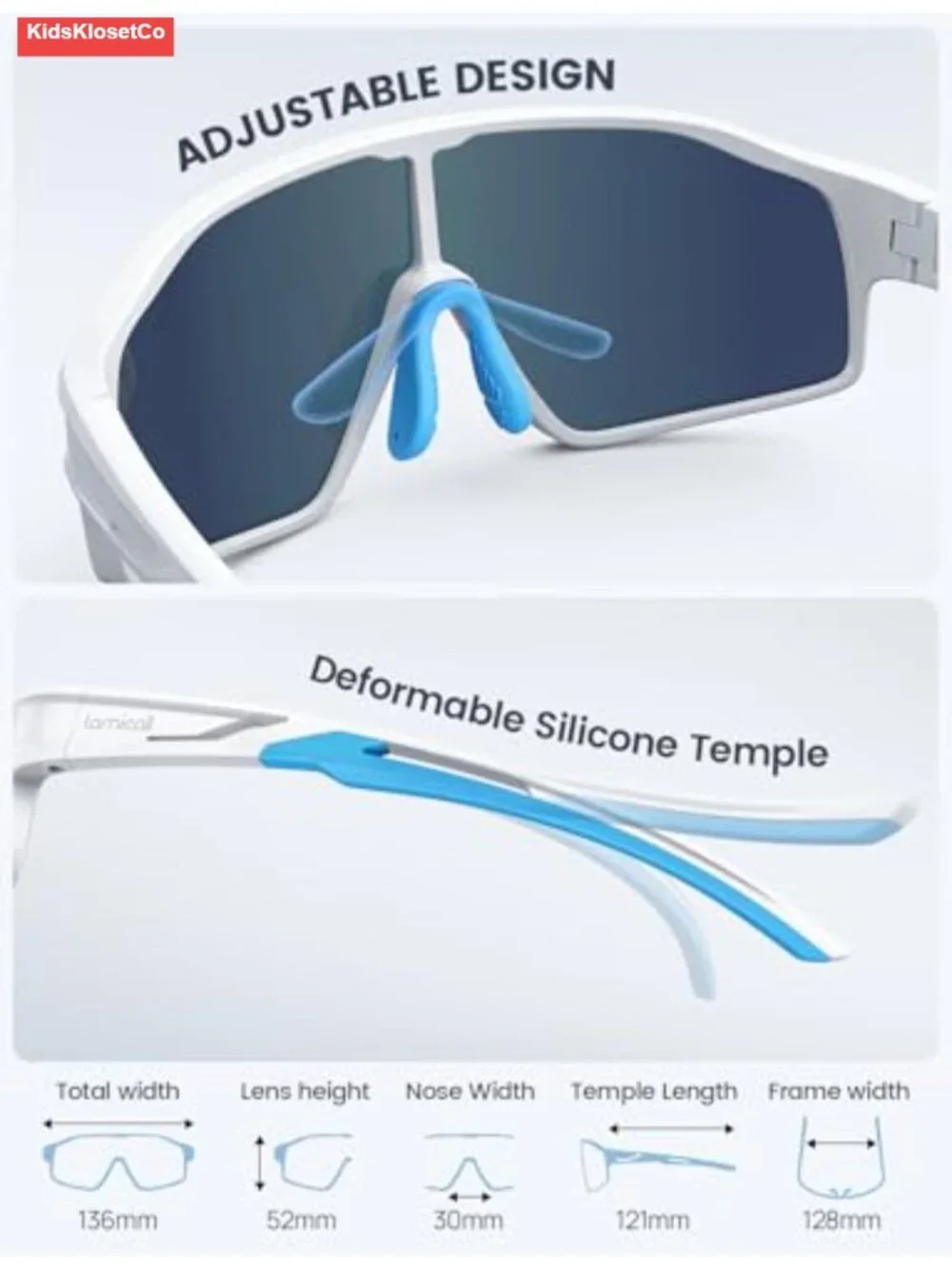 Polarized Kids Baseball Sunglasses UV400 Protection Sports Cycling for Boys